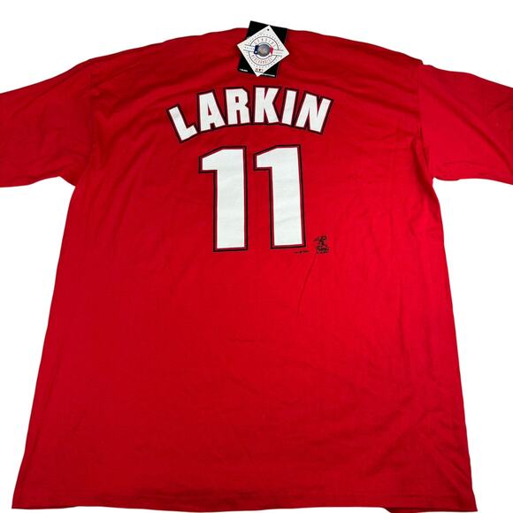 Vintage Barry Larkin Cincinnati Reds 90s T-Shirt - Picture 2 of 6